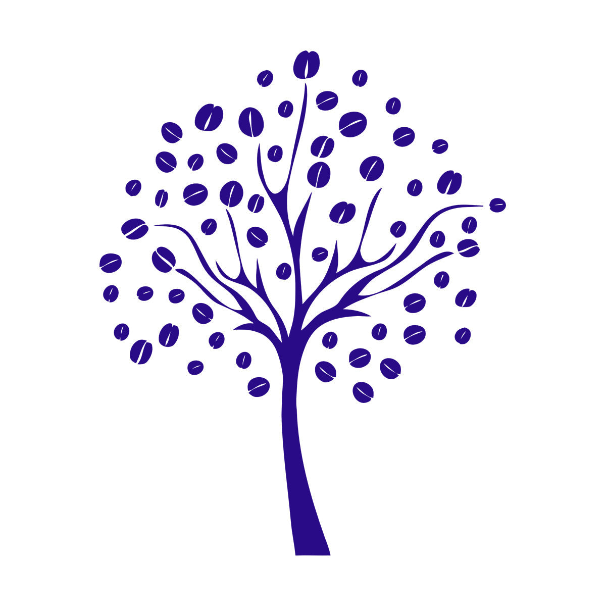 Lettering Decals Coffee Beans Tree Natural Kitchen Store Decoration