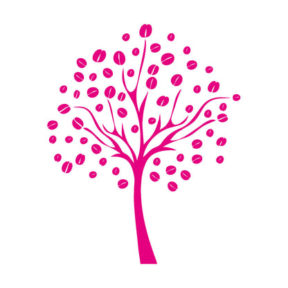 Lettering Decals Coffee Beans Tree Natural Kitchen Store Decoration