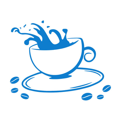 Lettering Stickers Coffee Cup House Dining Break Idea Removable Without Leaving Glue