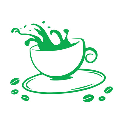 Lettering Stickers Coffee Cup House Dining Break Idea Removable Without Leaving Glue