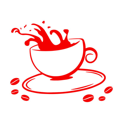 Lettering Stickers Coffee Cup House Dining Break Idea Removable Without Leaving Glue