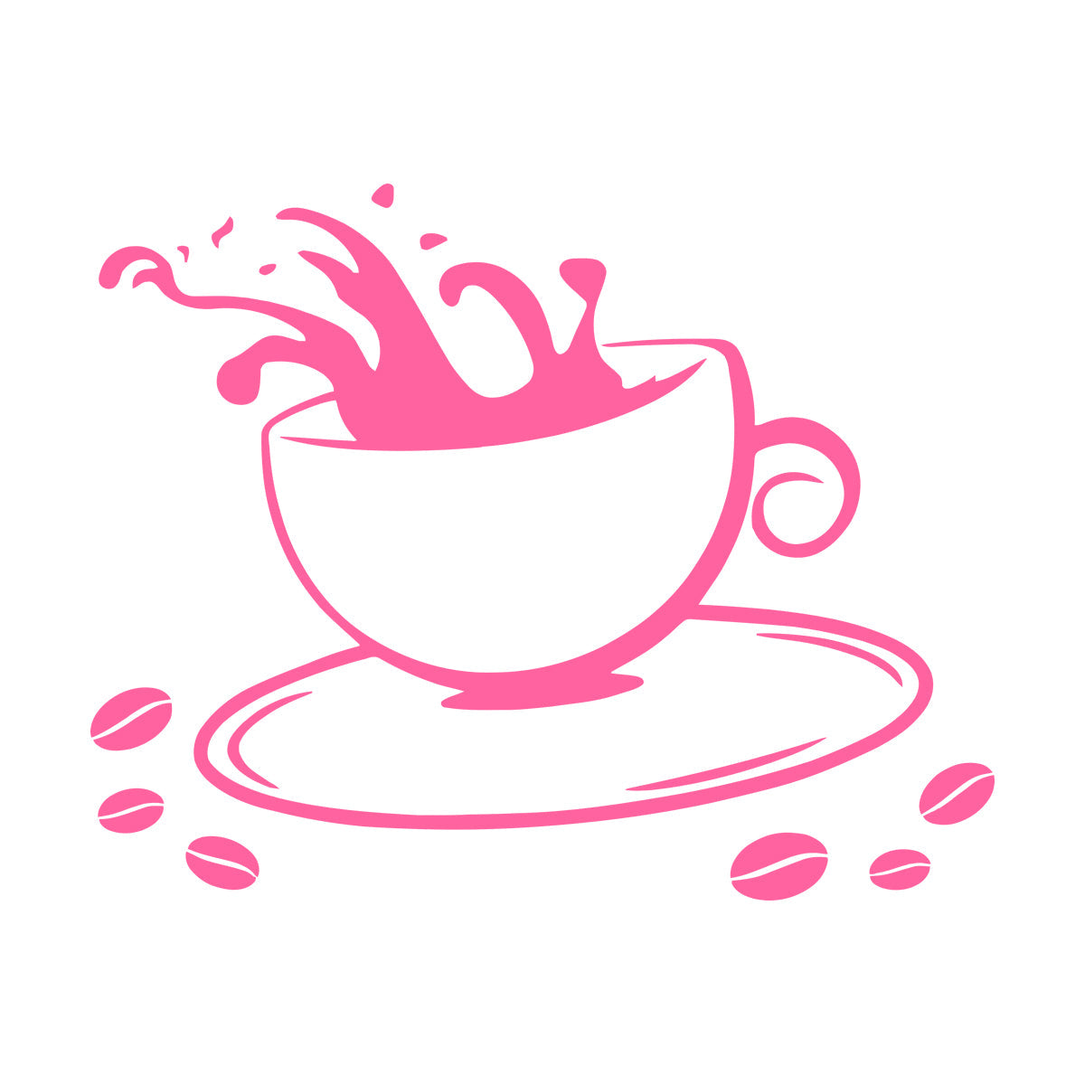 Lettering Stickers Coffee Cup House Dining Break Idea Removable Without Leaving Glue