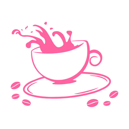 Lettering Stickers Coffee Cup House Dining Break Idea Removable Without Leaving Glue