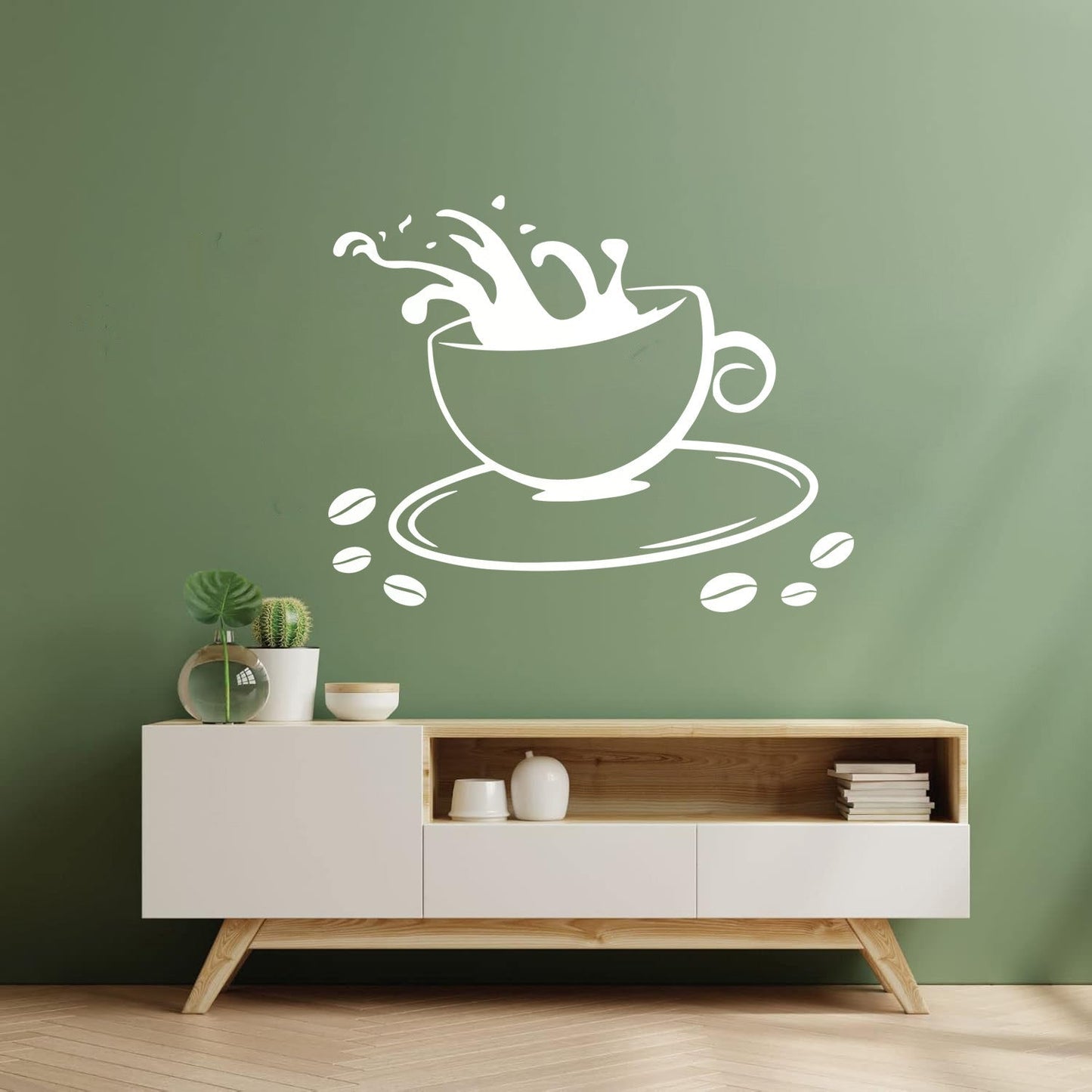 Lettering Stickers Coffee Cup House Dining Break Idea Removable Without Leaving Glue