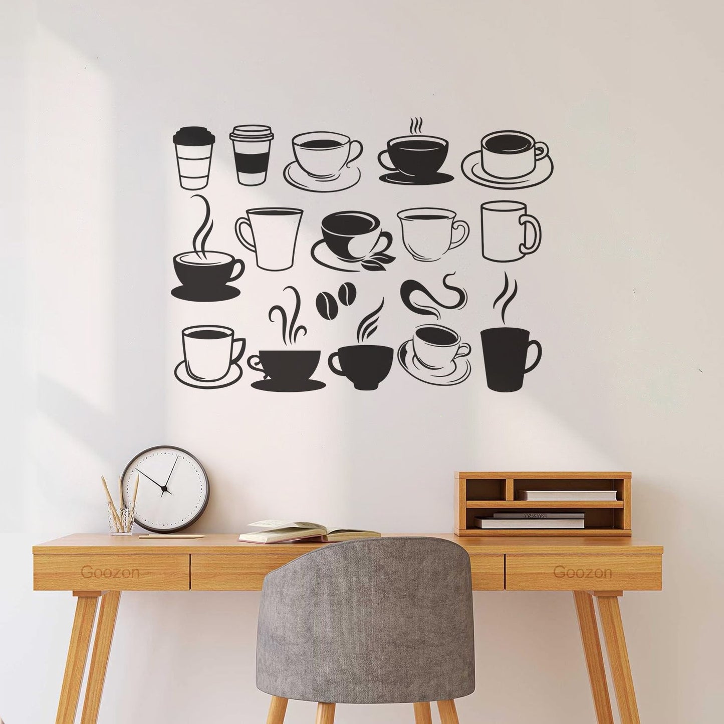 Vinyl Wall Stickers Coffee Cups Collection Coffee Beans Cafe Do Not Damage The Wall Surface