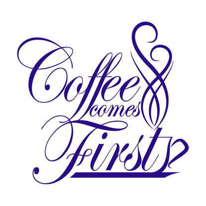 Engraving Decals Coffee Drink First Cup Kitchen House Easy Installation
