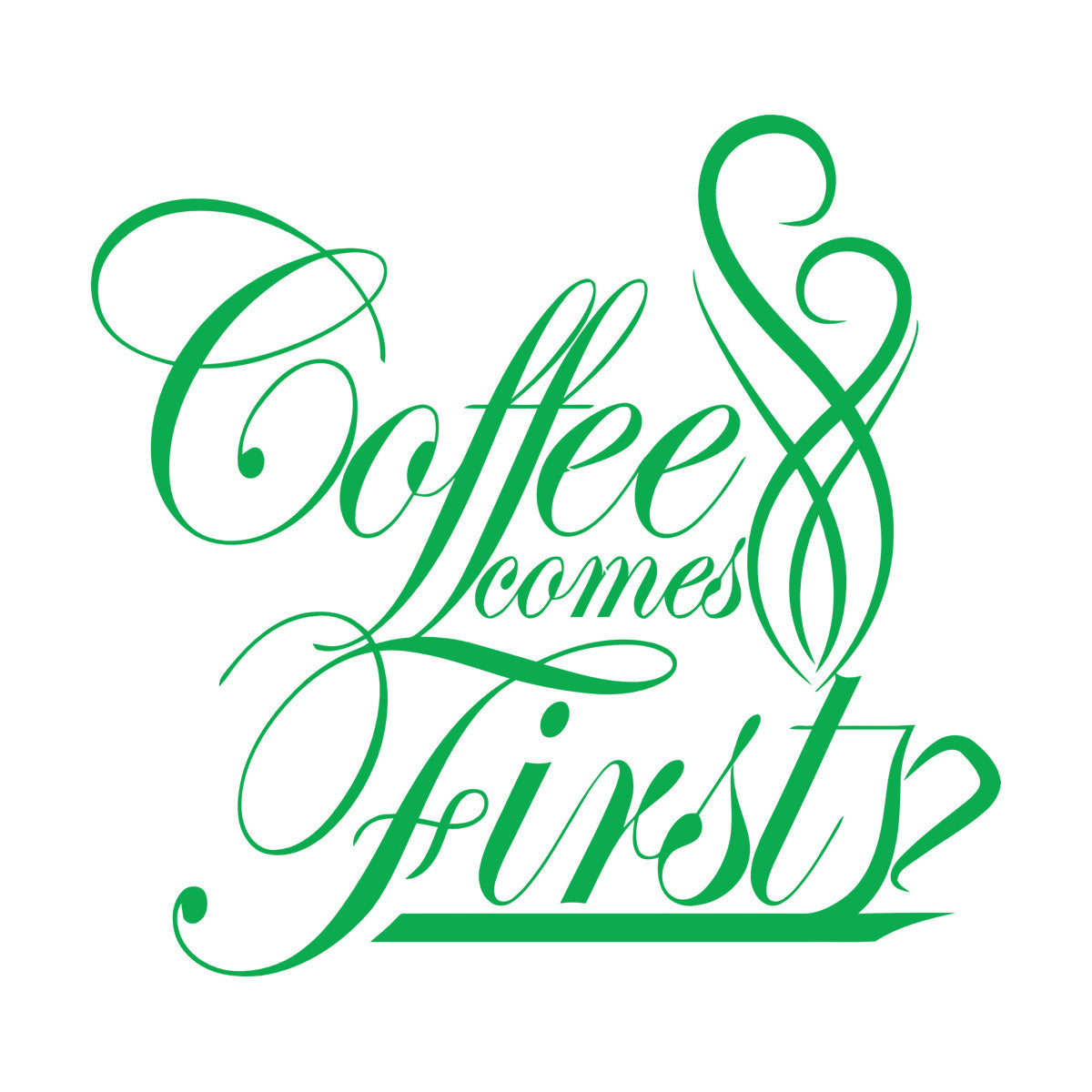 Engraving Decals Coffee Drink First Cup Kitchen House Easy Installation