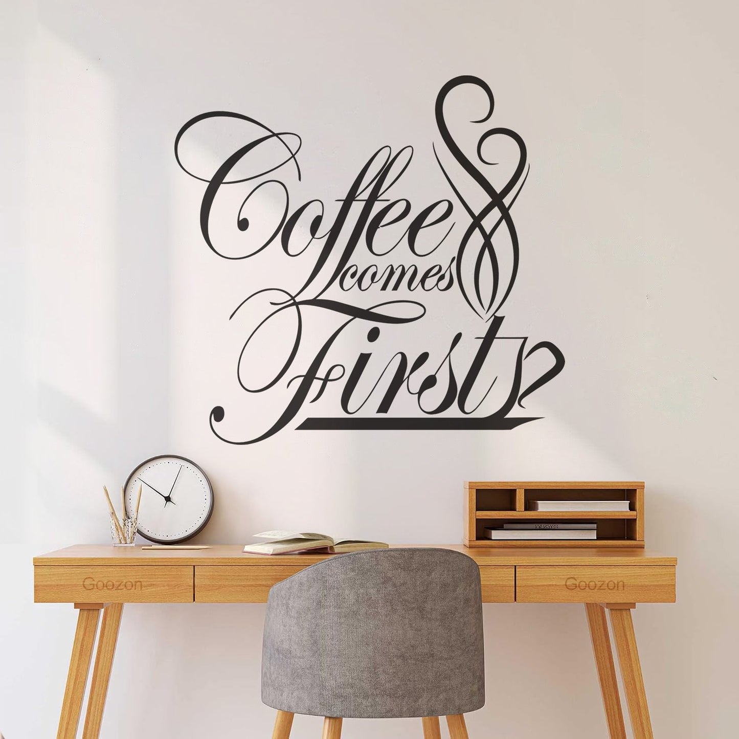 Engraving Decals Coffee Drink First Cup Kitchen House Easy Installation