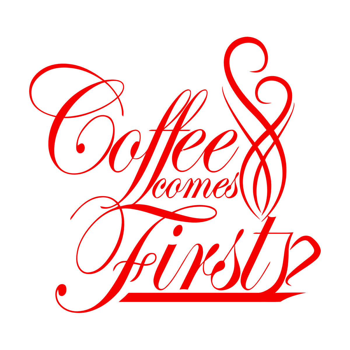 Engraving Decals Coffee Drink First Cup Kitchen House Easy Installation