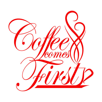 Engraving Decals Coffee Drink First Cup Kitchen House Easy Installation