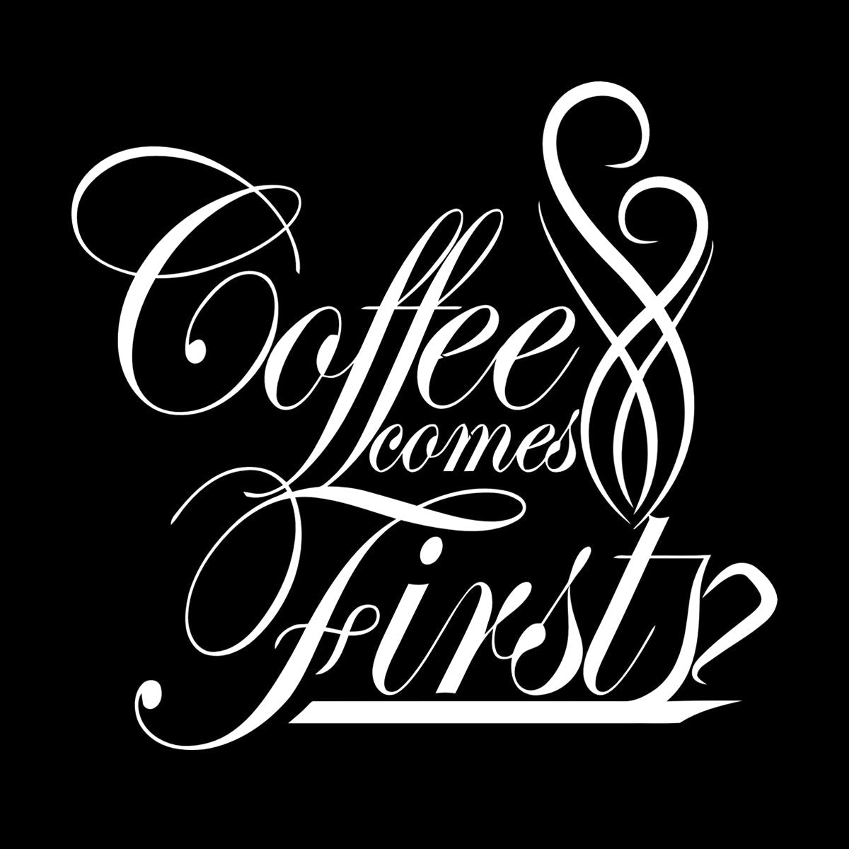 Engraving Decals Coffee Drink First Cup Kitchen House Easy Installation