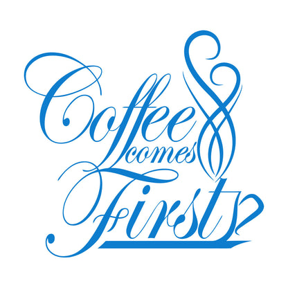 Engraving Decals Coffee Drink First Cup Kitchen House Easy Installation