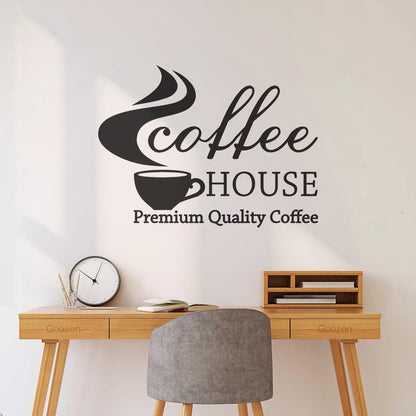 Coffee House Cafe Bar Premium Quality Coffee Cup Mural And Wall Vinyl Decal Art Mural Painting