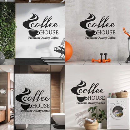 Coffee House Cafe Bar Premium Quality Coffee Cup Mural And Wall Vinyl Decal Art Mural Painting