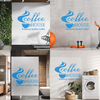 Coffee House Cafe Bar Premium Quality Coffee Cup Mural And Wall Vinyl Decal Art Mural Painting