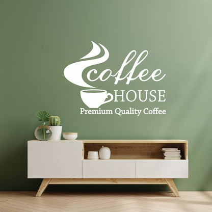Coffee House Cafe Bar Premium Quality Coffee Cup Mural And Wall Vinyl Decal Art Mural Painting