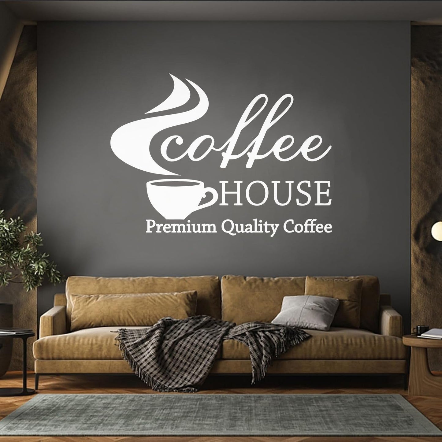 Coffee House Cafe Bar Premium Quality Coffee Cup Mural And Wall Vinyl Decal Art Mural Painting