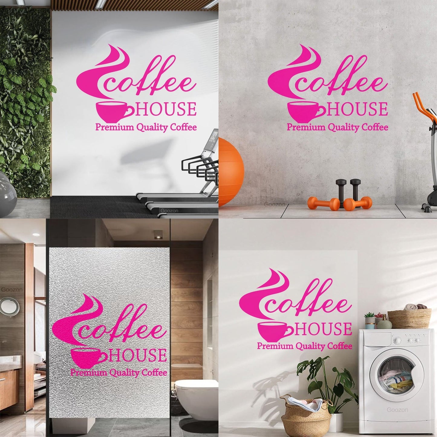 Coffee House Cafe Bar Premium Quality Coffee Cup Mural And Wall Vinyl Decal Art Mural Painting