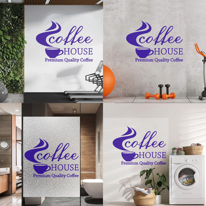 Coffee House Cafe Bar Premium Quality Coffee Cup Mural And Wall Vinyl Decal Art Mural Painting