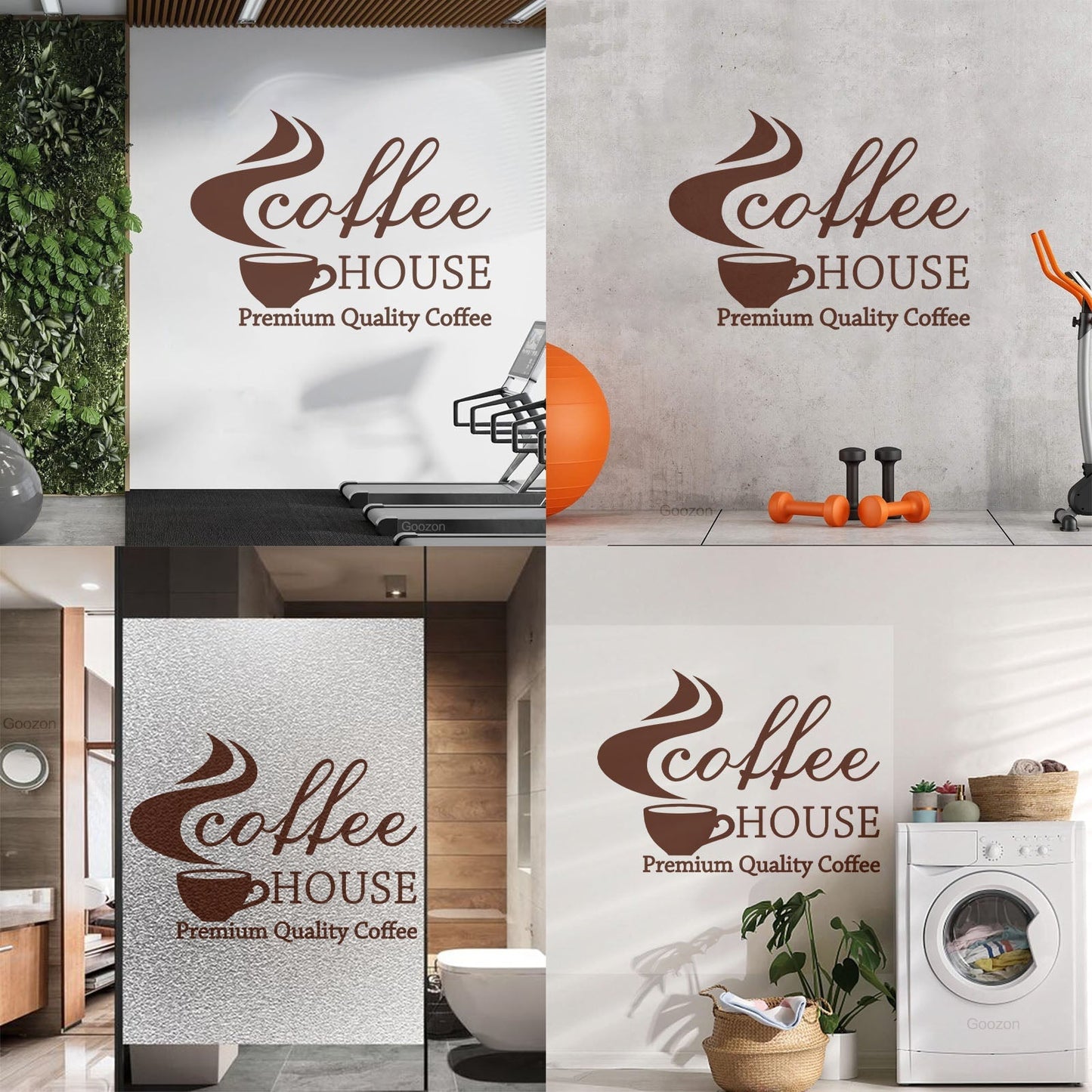 Coffee House Cafe Bar Premium Quality Coffee Cup Mural And Wall Vinyl Decal Art Mural Painting