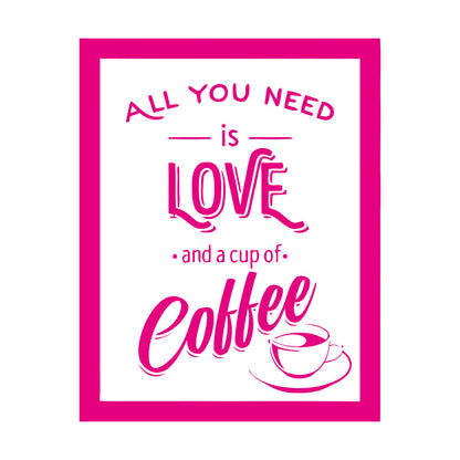 Wall Stickers Paster Paper Coffee House Cafe Cup Lover Shop Love Quote Multiple Size Options
