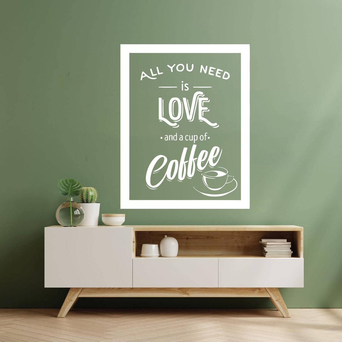 Wall Stickers Paster Paper Coffee House Cafe Cup Lover Shop Love Quote Multiple Size Options