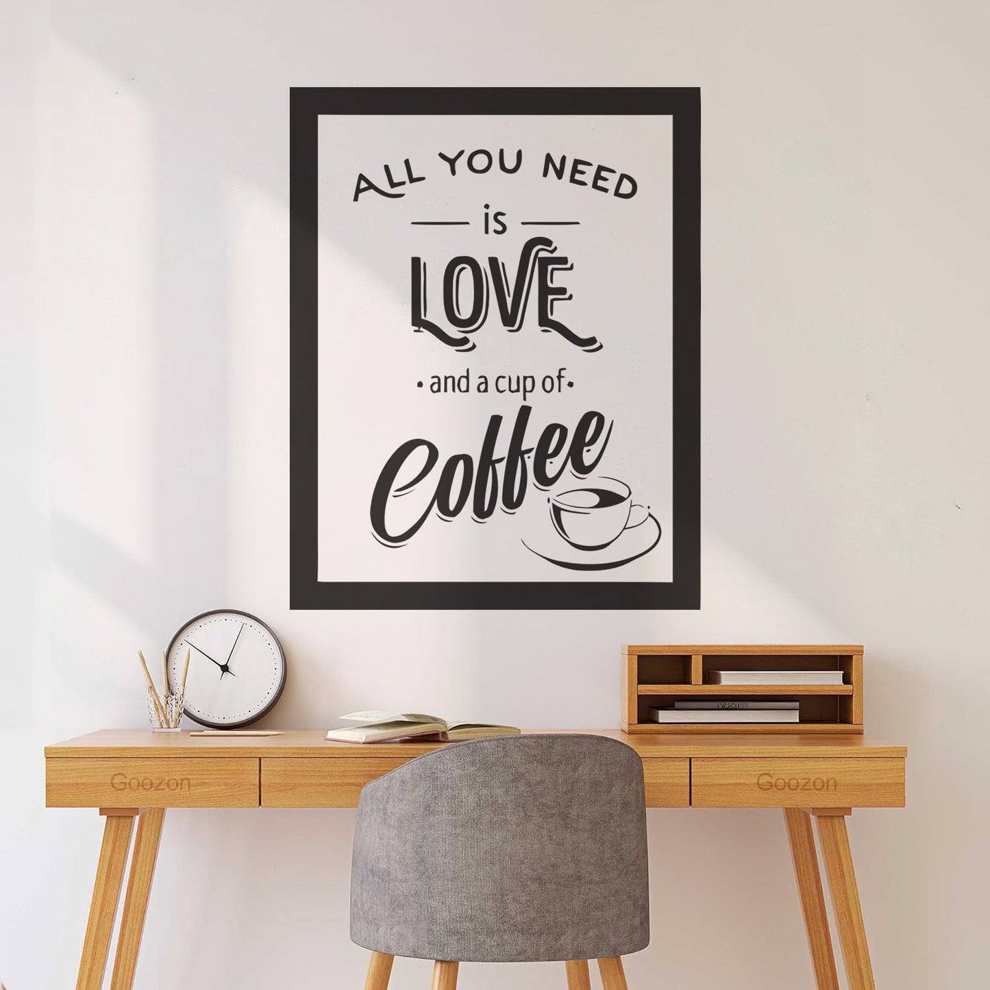 Wall Stickers Paster Paper Coffee House Cafe Cup Lover Shop Love Quote Multiple Size Options