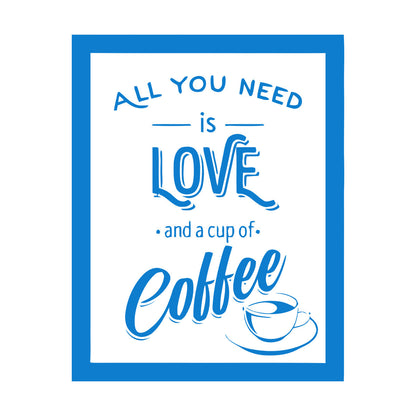 Wall Stickers Paster Paper Coffee House Cafe Cup Lover Shop Love Quote Multiple Size Options