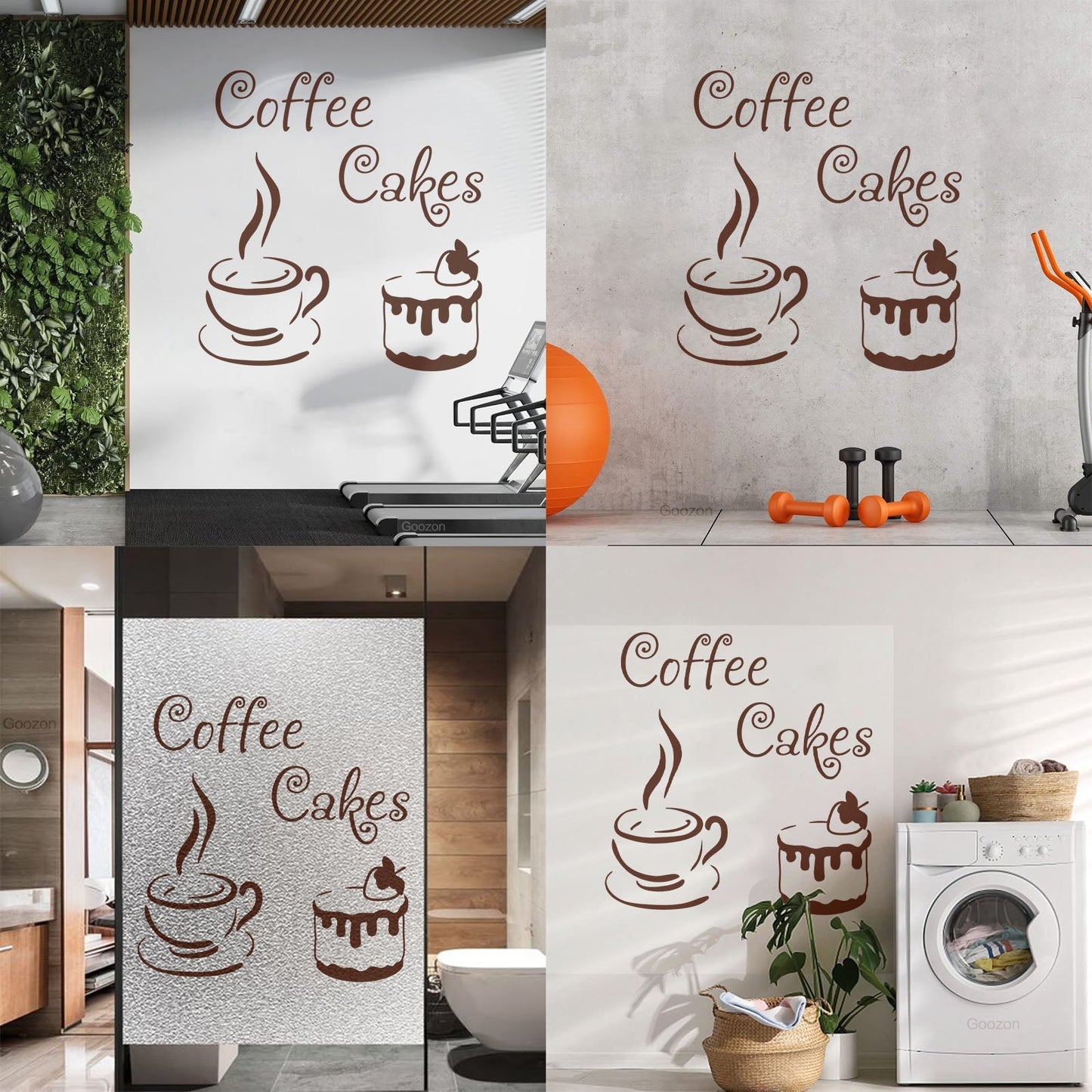 Wall Vinyl Sticker Decor Coffee House Cakes Kitchen Dining Waterproof