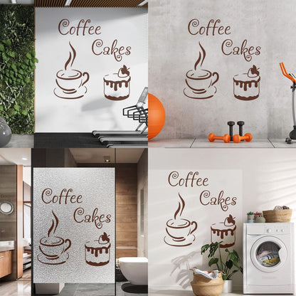 Wall Vinyl Sticker Decor Coffee House Cakes Kitchen Dining Waterproof