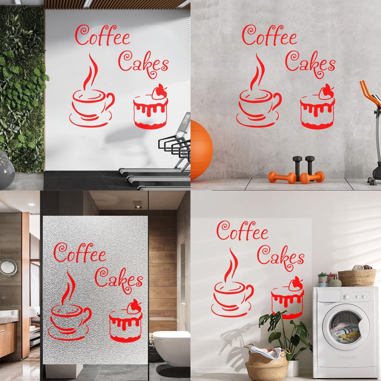 Wall Vinyl Sticker Decor Coffee House Cakes Kitchen Dining Waterproof