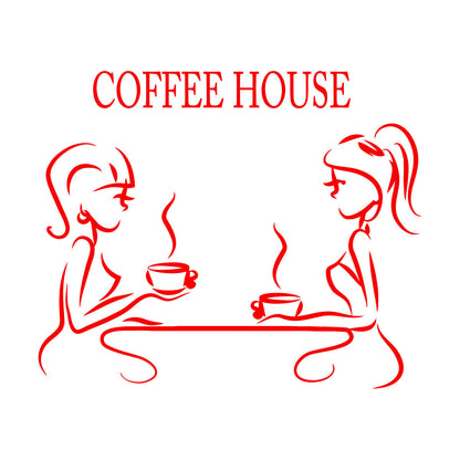 Fine Carving Stickers Coffee House Coffee Restaurant Logotype It Won'T Fall Off