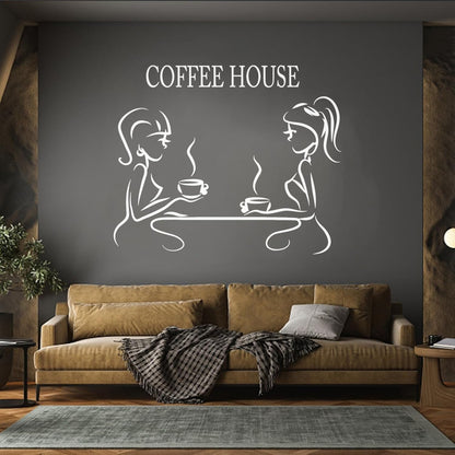 Fine Carving Stickers Coffee House Coffee Restaurant Logotype It Won'T Fall Off