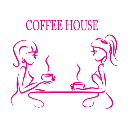 Fine Carving Stickers Coffee House Coffee Restaurant Logotype It Won'T Fall Off