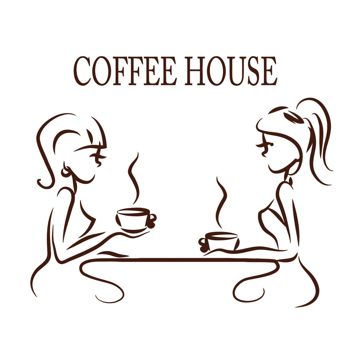 Fine Carving Stickers Coffee House Coffee Restaurant Logotype It Won'T Fall Off