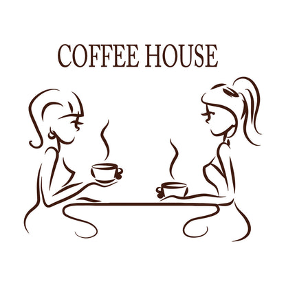 Fine Carving Stickers Coffee House Coffee Restaurant Logotype It Won'T Fall Off