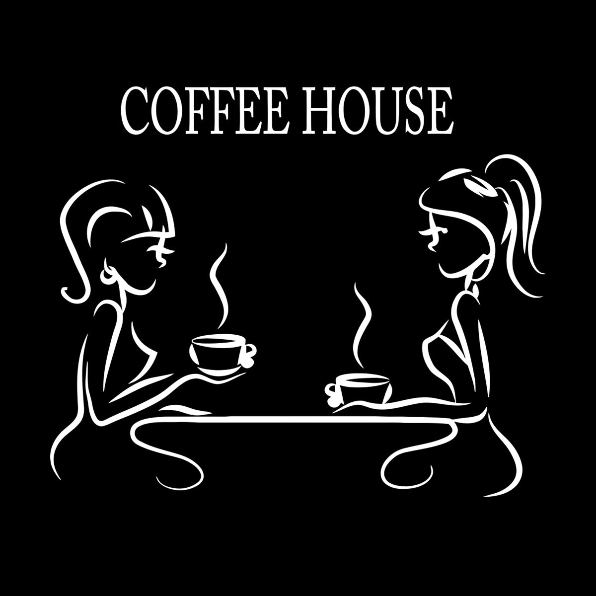 Fine Carving Stickers Coffee House Coffee Restaurant Logotype It Won'T Fall Off