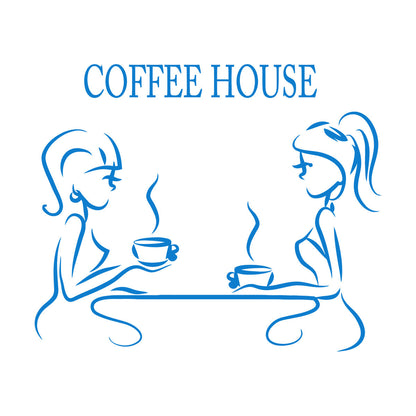 Fine Carving Stickers Coffee House Coffee Restaurant Logotype It Won'T Fall Off