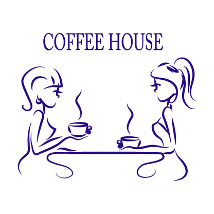 Fine Carving Stickers Coffee House Coffee Restaurant Logotype It Won'T Fall Off