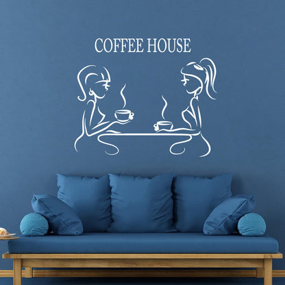 Fine Carving Stickers Coffee House Coffee Restaurant Logotype It Won'T Fall Off