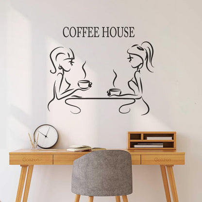 Fine Carving Stickers Coffee House Coffee Restaurant Logotype It Won'T Fall Off