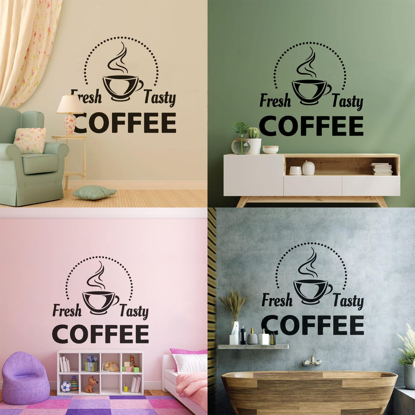 Wall Stickers Coffee House Cup Cafe Ation Personalized Customization