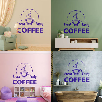 Wall Stickers Coffee House Cup Cafe Ation Personalized Customization