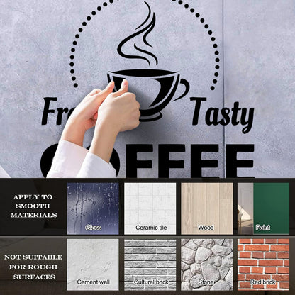 Wall Stickers Coffee House Cup Cafe Ation Personalized Customization