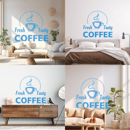 Wall Stickers Coffee House Cup Cafe Ation Personalized Customization