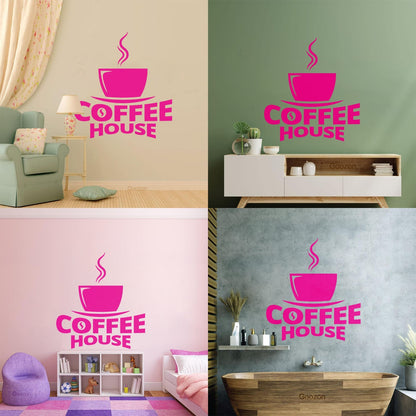 Fine Carving Decals Coffee House Cup Of Coffee Cafe Can Modify And Add Information