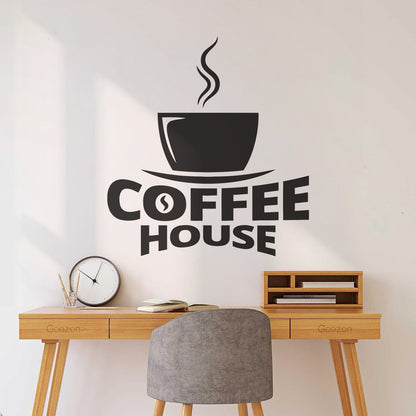 Fine Carving Decals Coffee House Cup Of Coffee Cafe Can Modify And Add Information