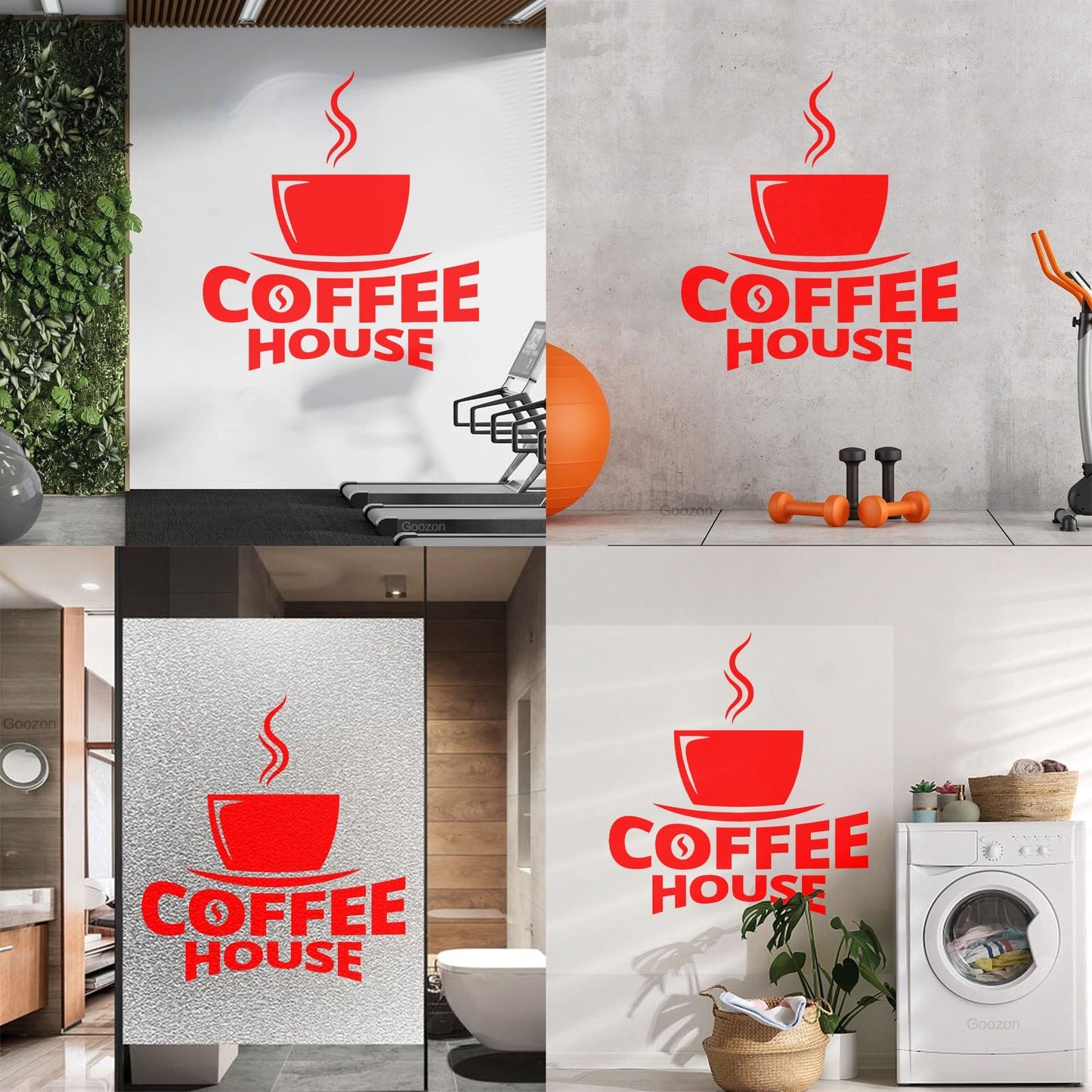 Fine Carving Decals Coffee House Cup Of Coffee Cafe Can Modify And Add Information