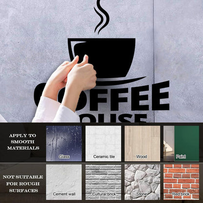 Fine Carving Decals Coffee House Cup Of Coffee Cafe Can Modify And Add Information