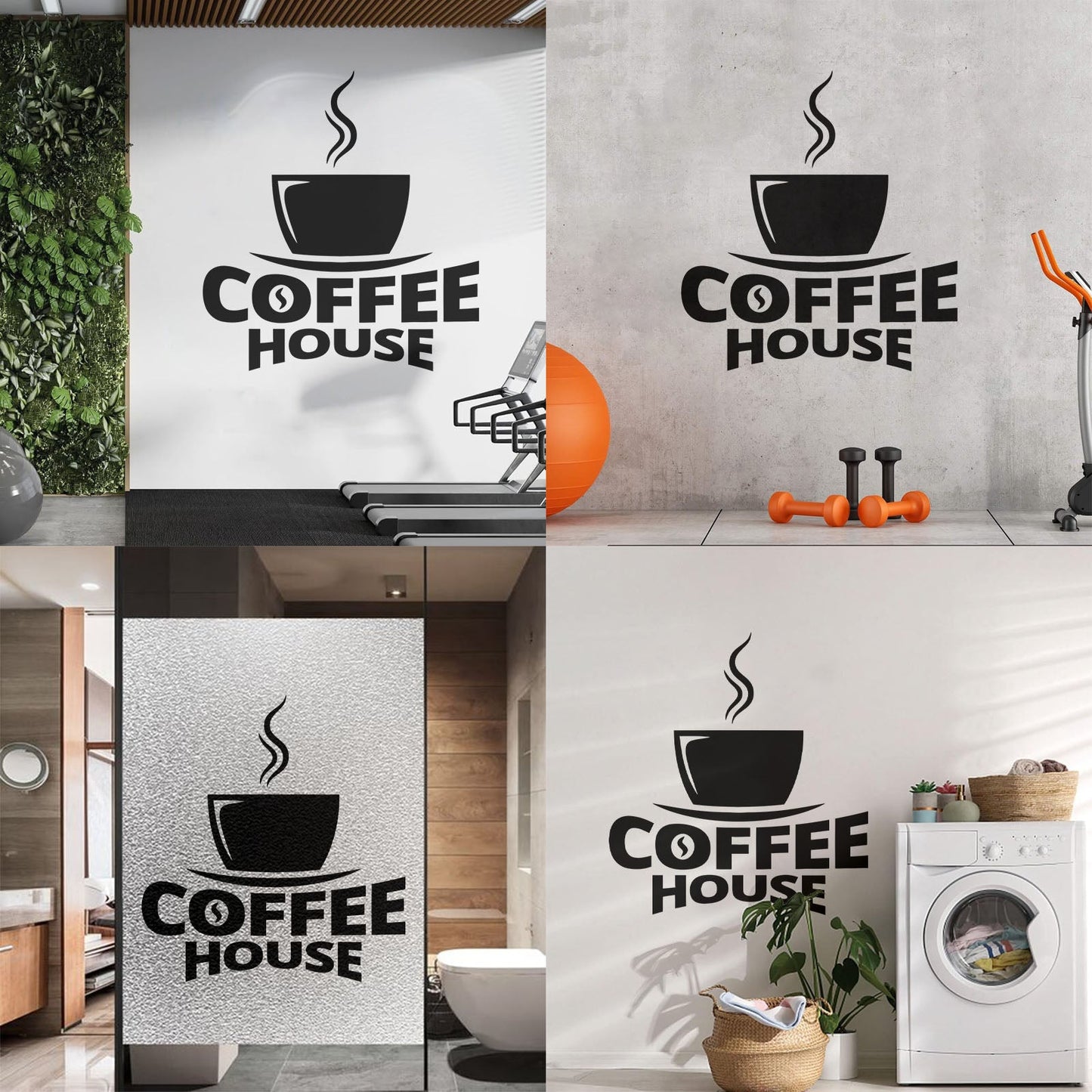 Fine Carving Decals Coffee House Cup Of Coffee Cafe Can Modify And Add Information
